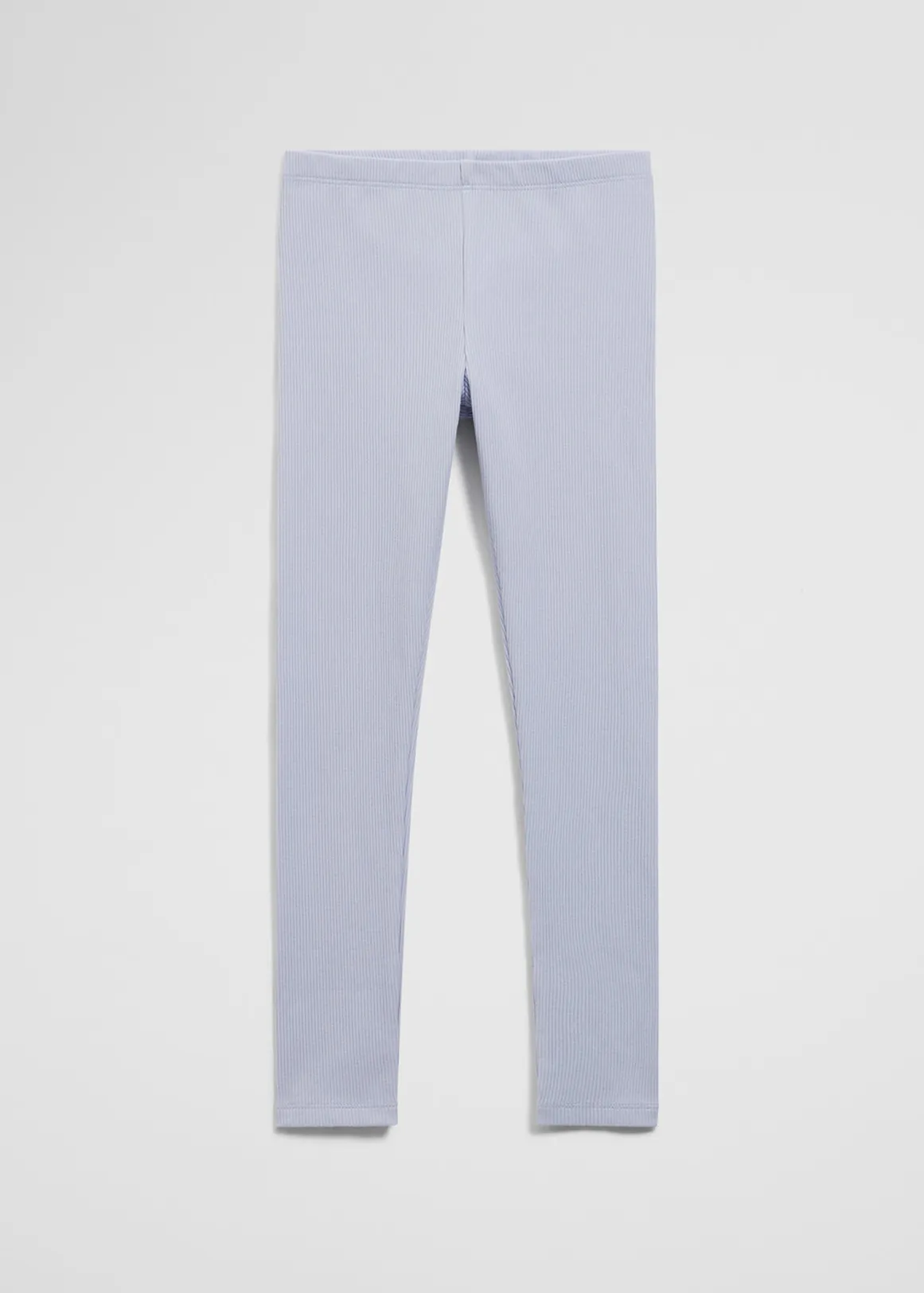 Organically Grown Cotton Solid Rib Legging - BLUEBELL