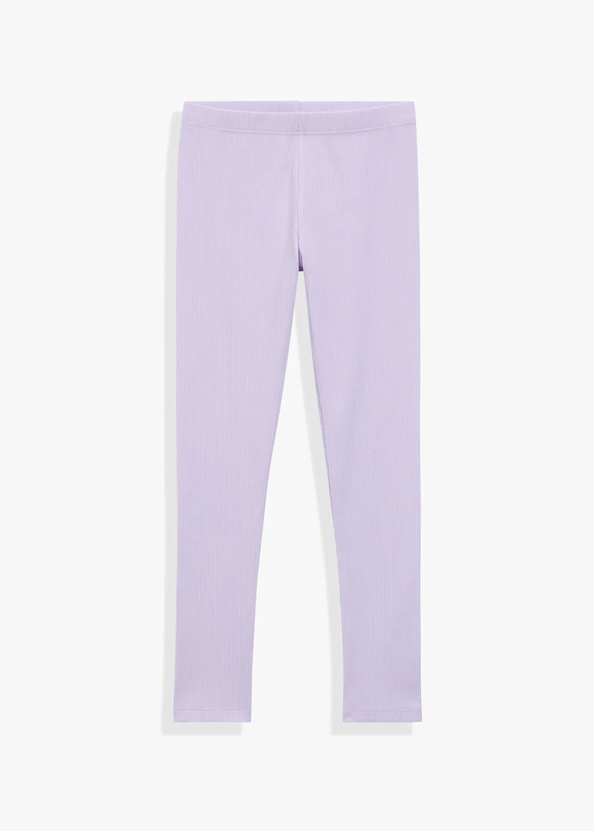 Organically Grown Cotton Solid Rib Legging - LILAC