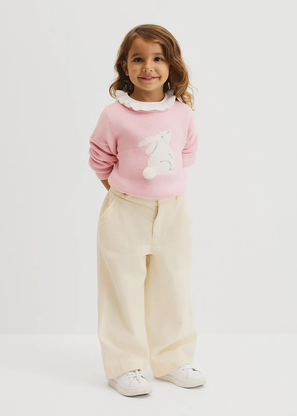 Organically Grown Cotton Wide Leg Cord Pant - OYSTER