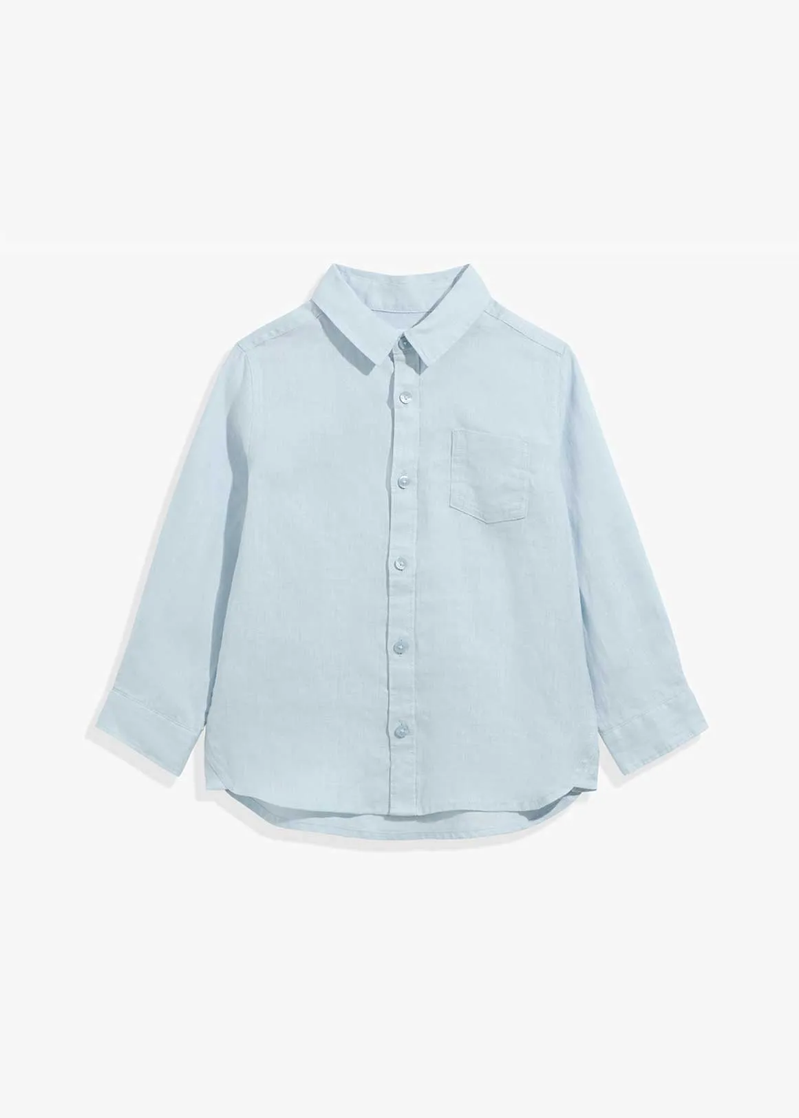 Organically Grown Linen Shirt - PALE BLUE