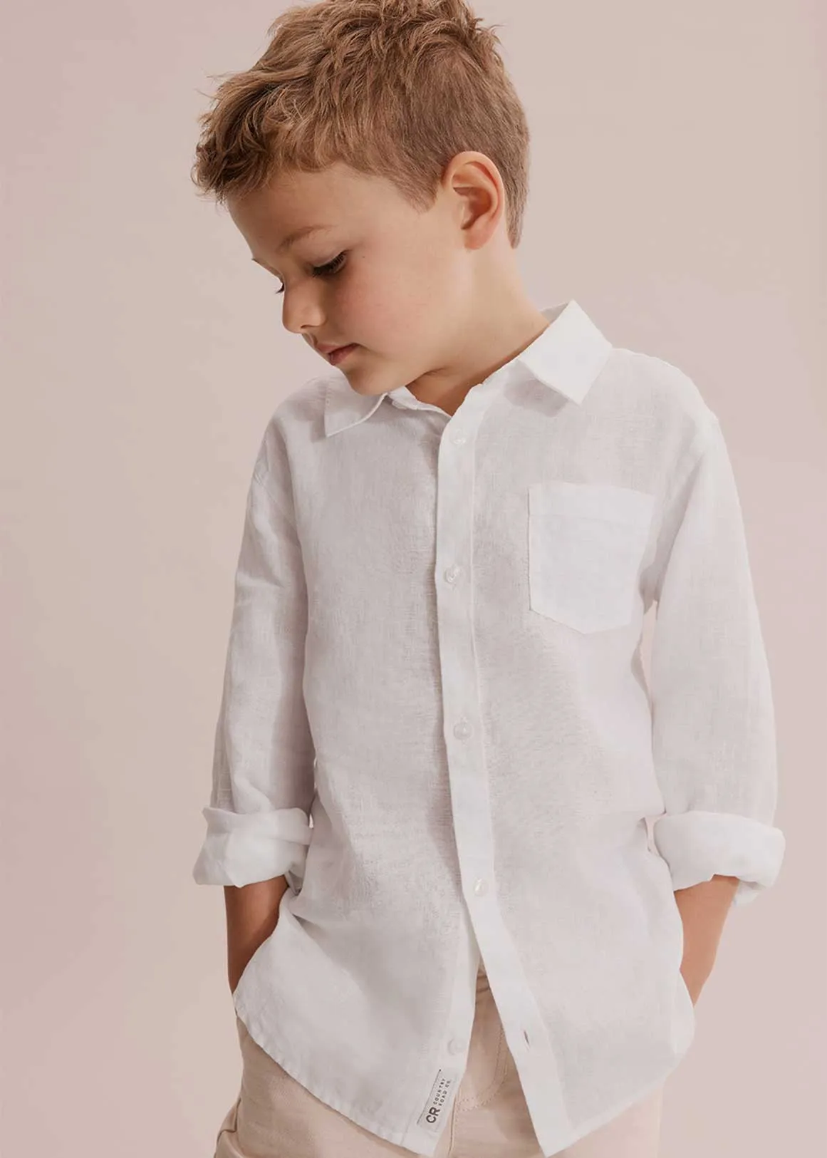 Organically Grown Linen Shirt - WHITE