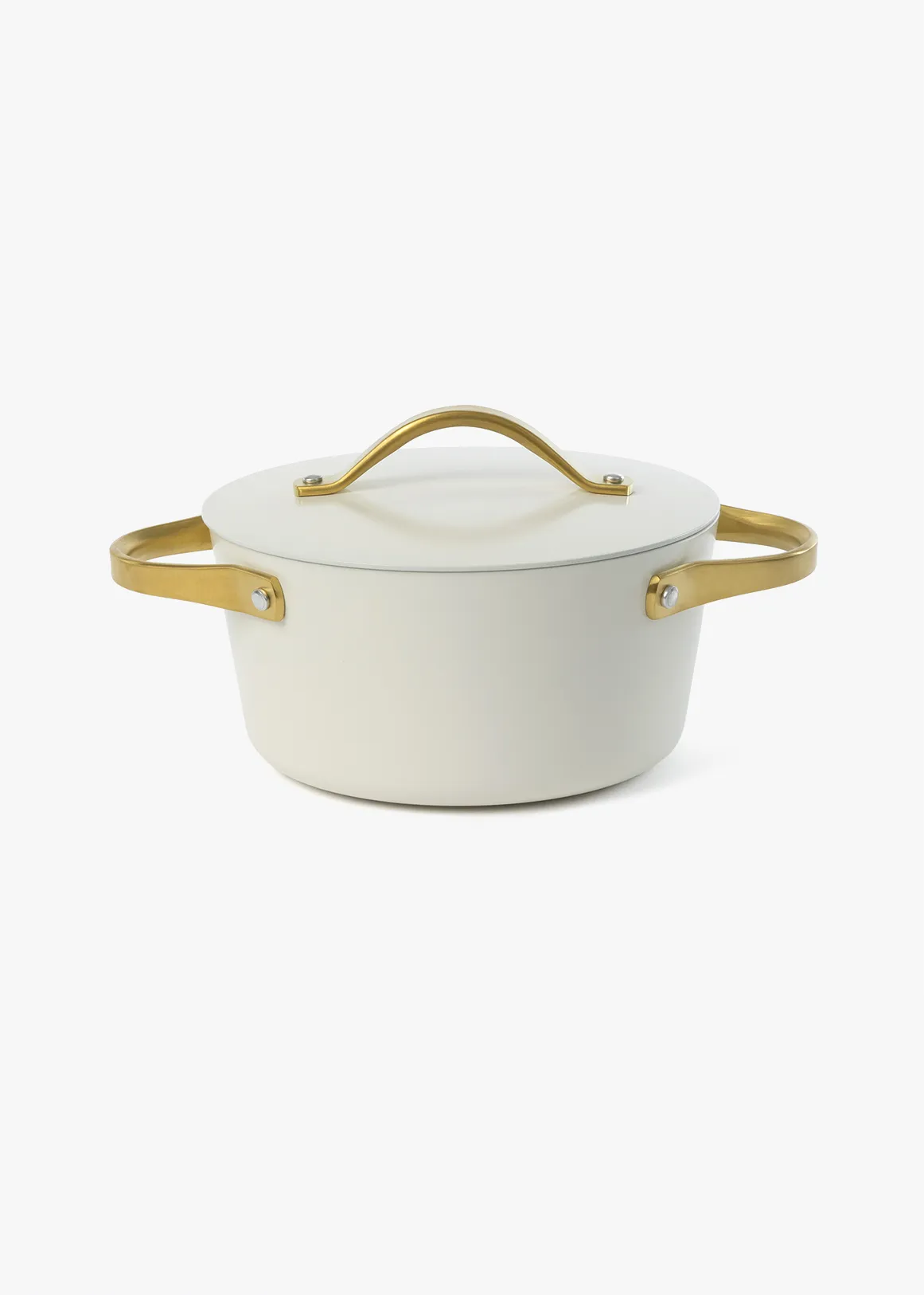 Oslo Aluminium Casserole Pot with Reinforced Ceramic Non-Stick 20cm - CREAM