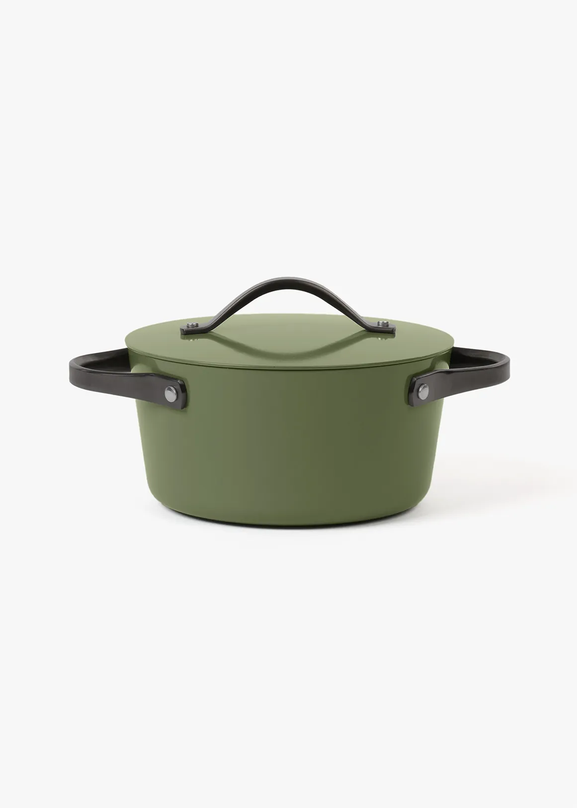Oslo Aluminium Casserole Pot with Reinforced Ceramic Non-Stick 20cm - OLIVE
