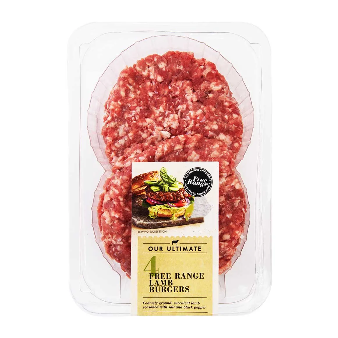 Our Ultimate Free Range Lamb Burgers 4 pk