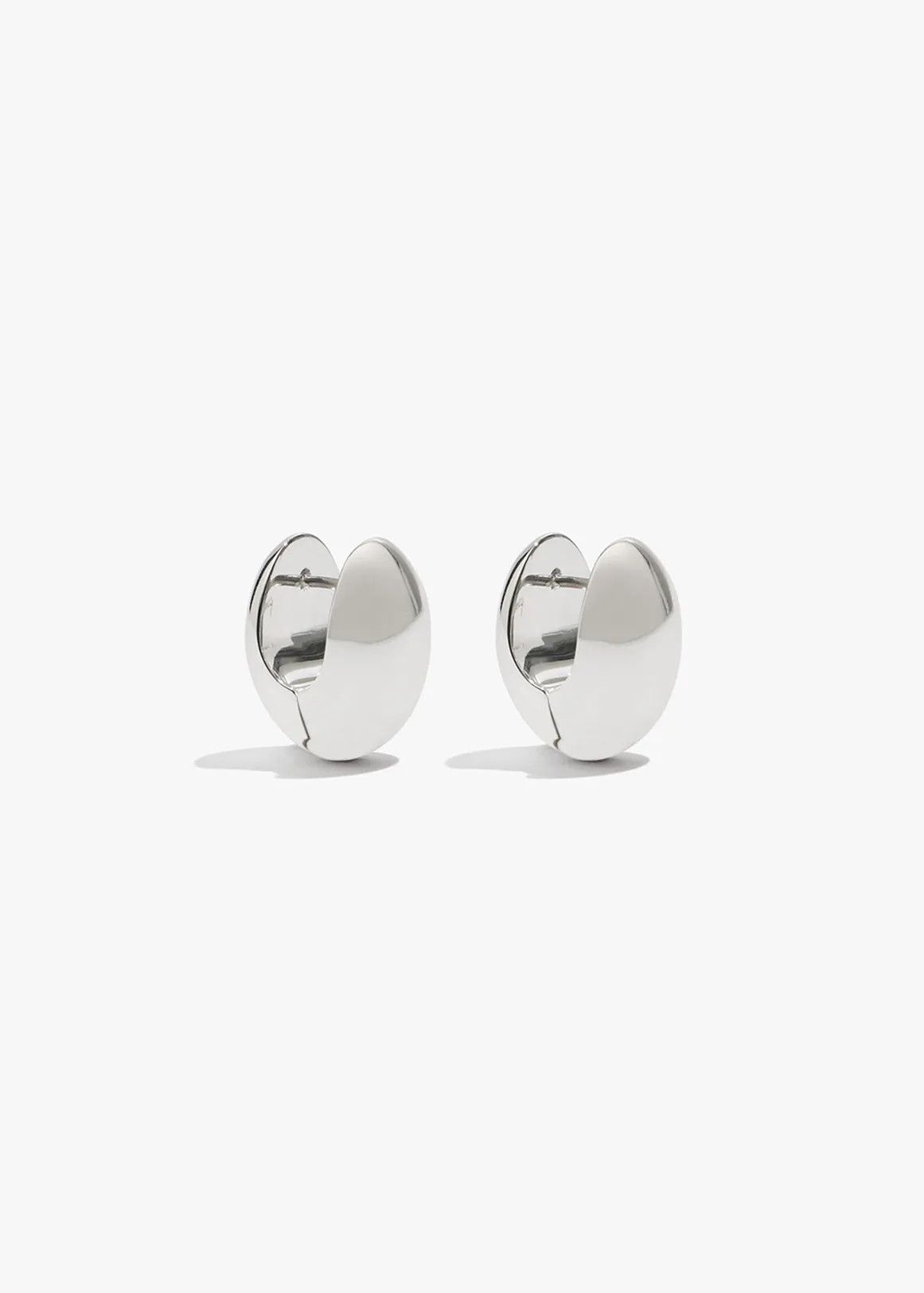 Oval Huggie Earring - SILVER