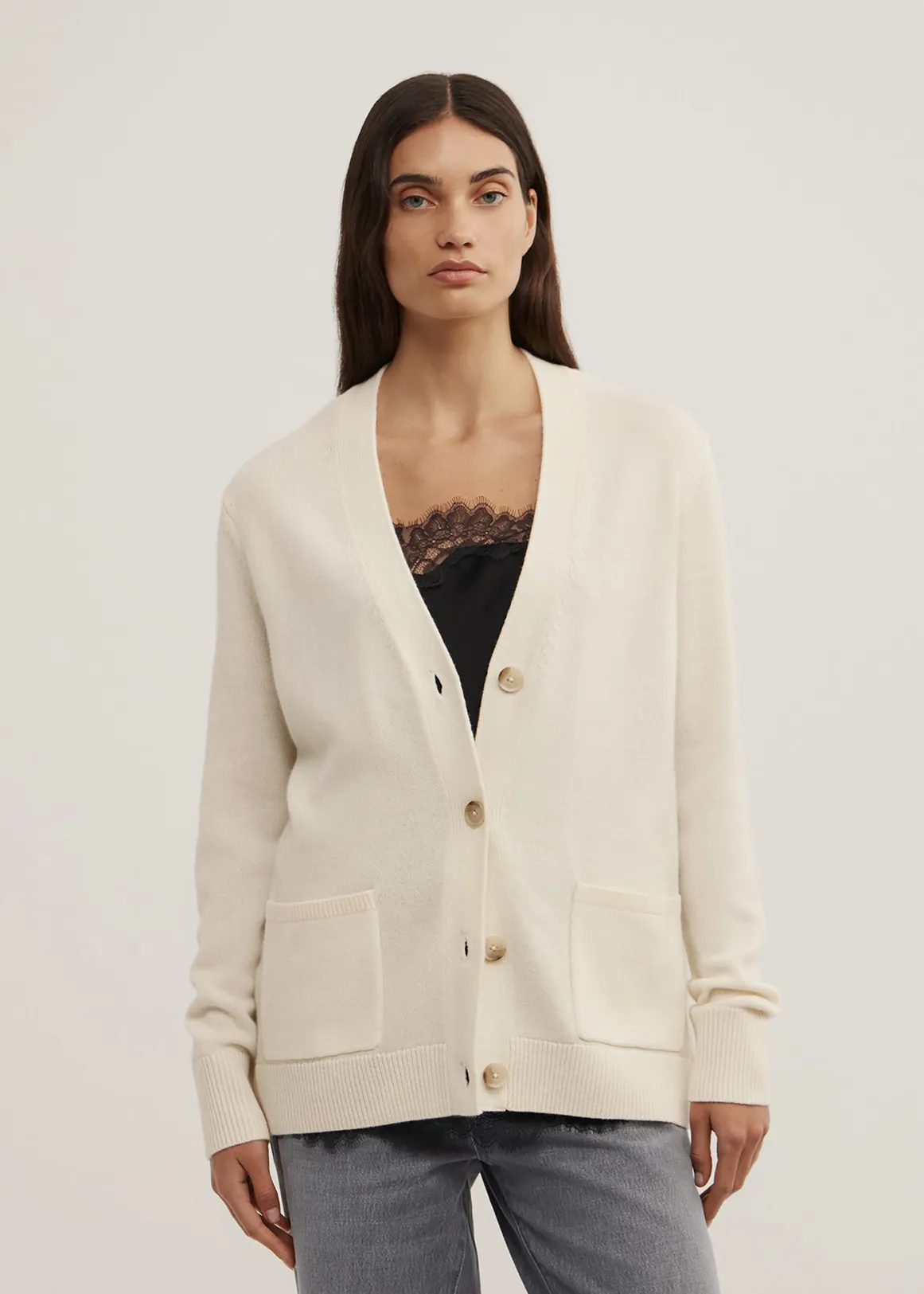 Oversized Cardigan - VANILLA
