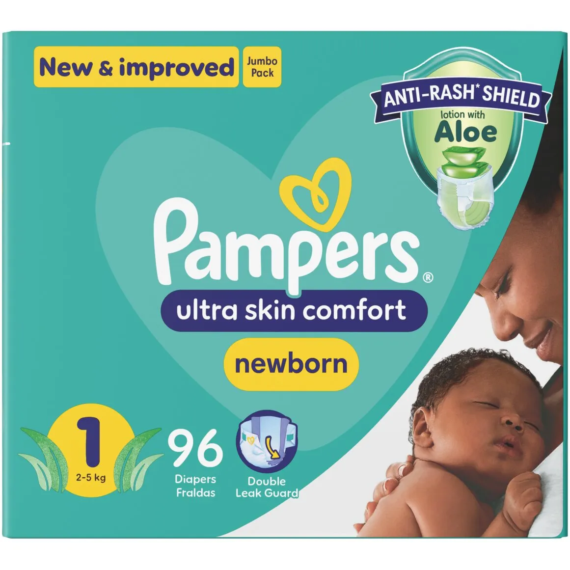 Pampers Baby Dry Newborn Size 1 (2- 5 kg) Nappies 96 pk
