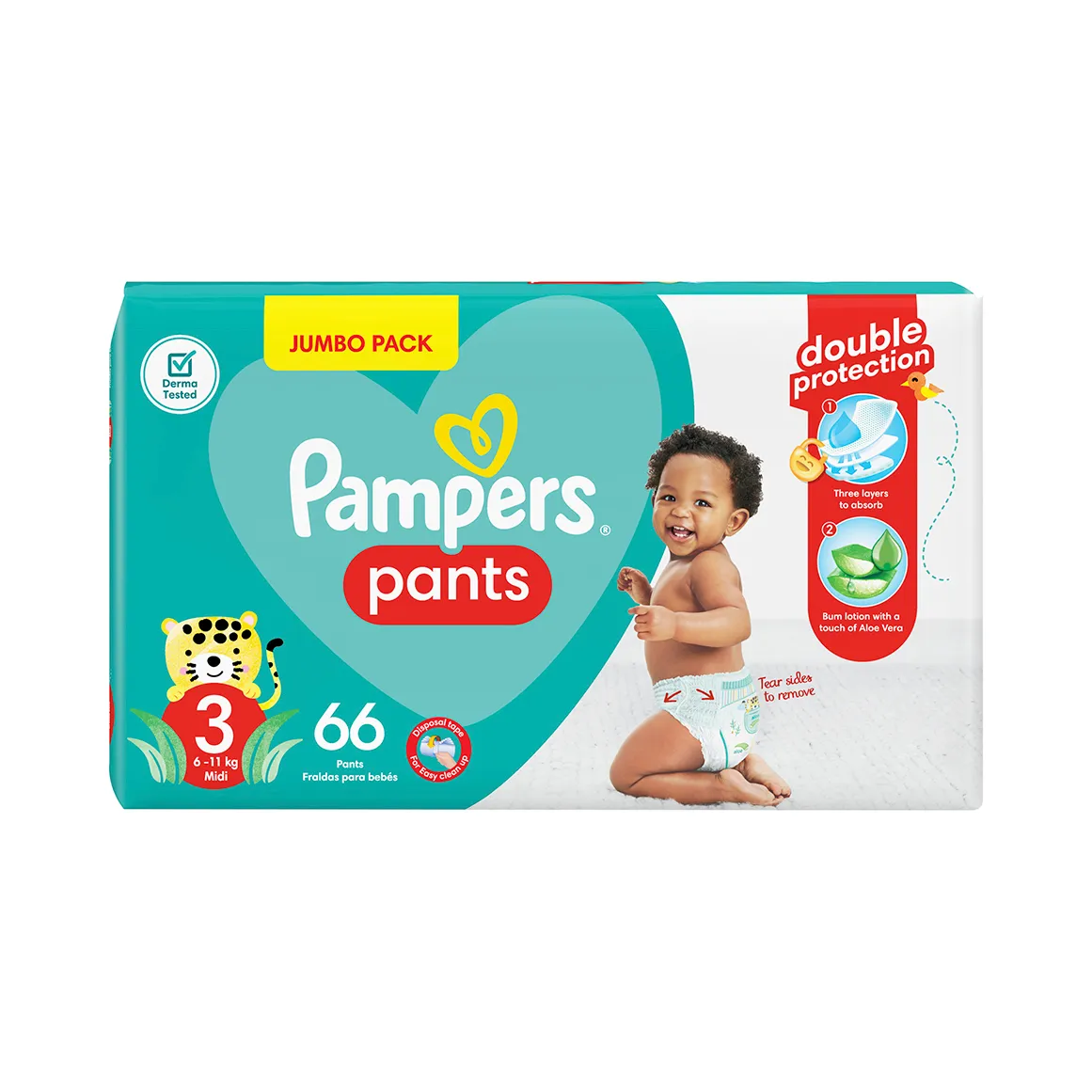Pampers No 3 Midi (6 - 11 kg) Pants Jumbo 66 pk