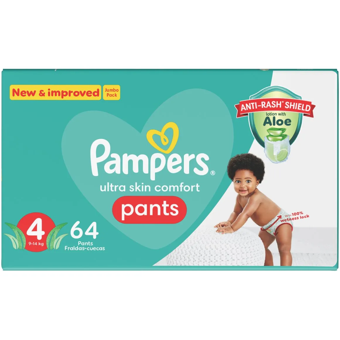 Pampers No 4 Maxi (9 - 14 kg) Pants Jumbo 60 pk