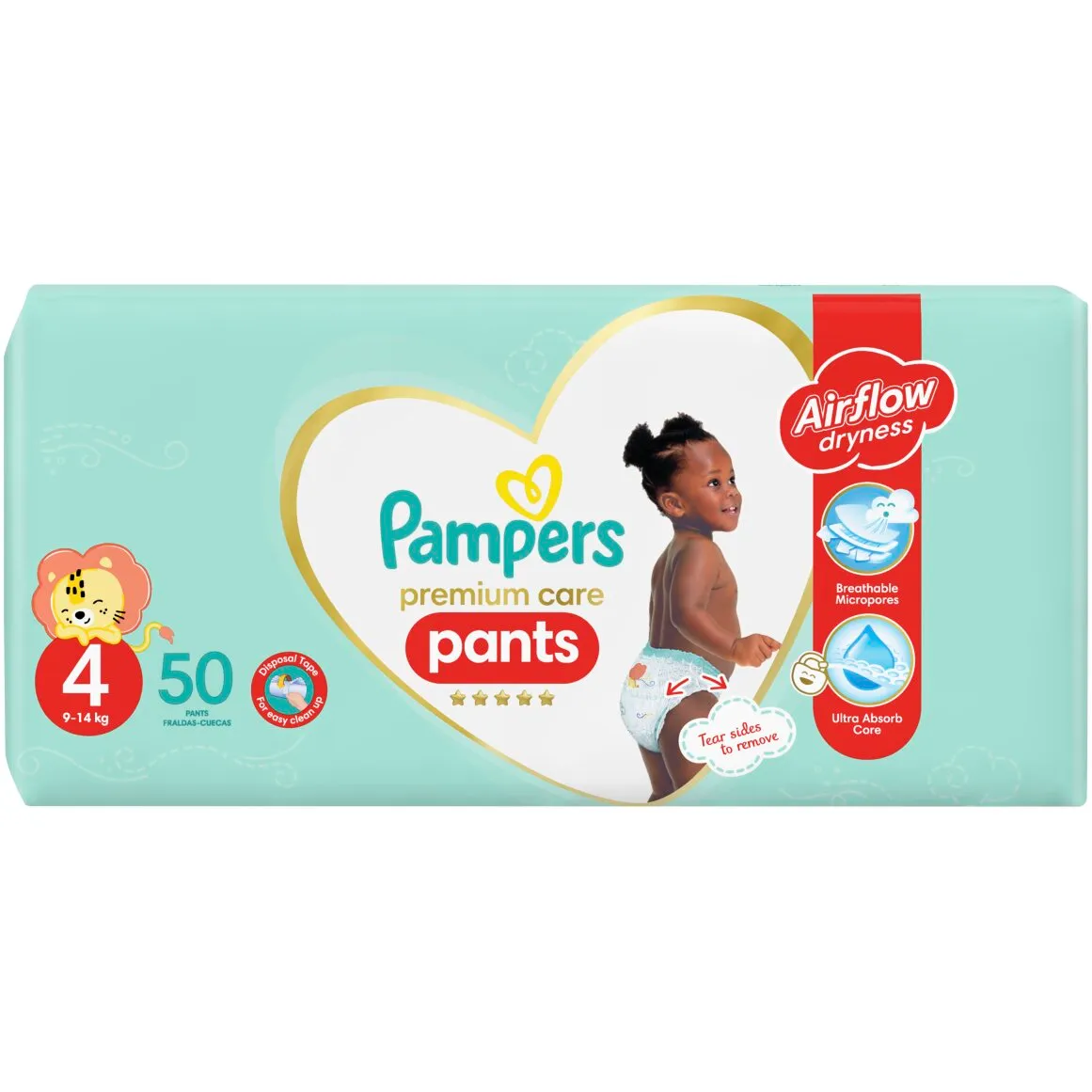 Pampers Premium Care Pants No.4 (9 - 14 kg) 50 pk