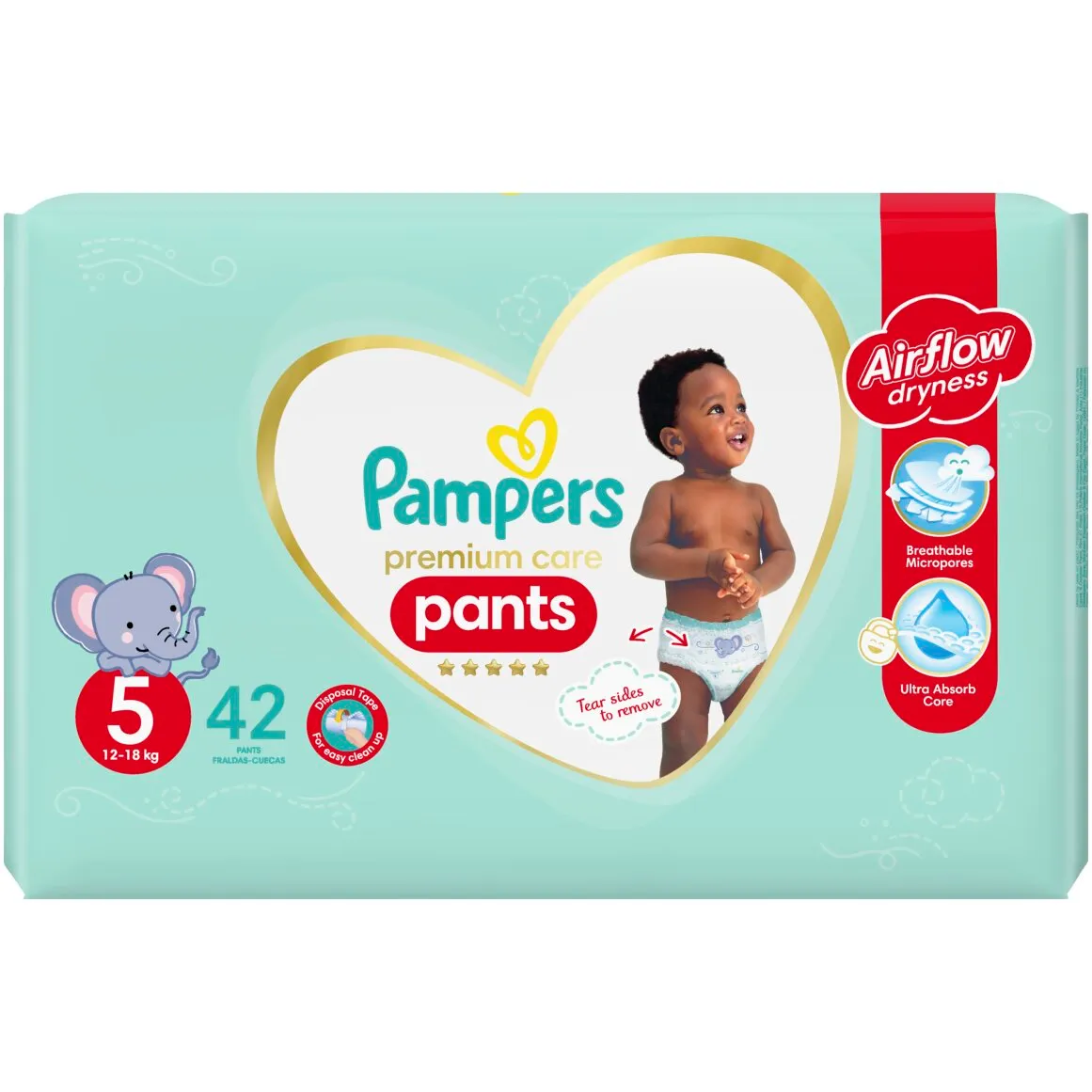 Pampers Premium Care Pants No.5 (12 - 18 kg) 42 pk