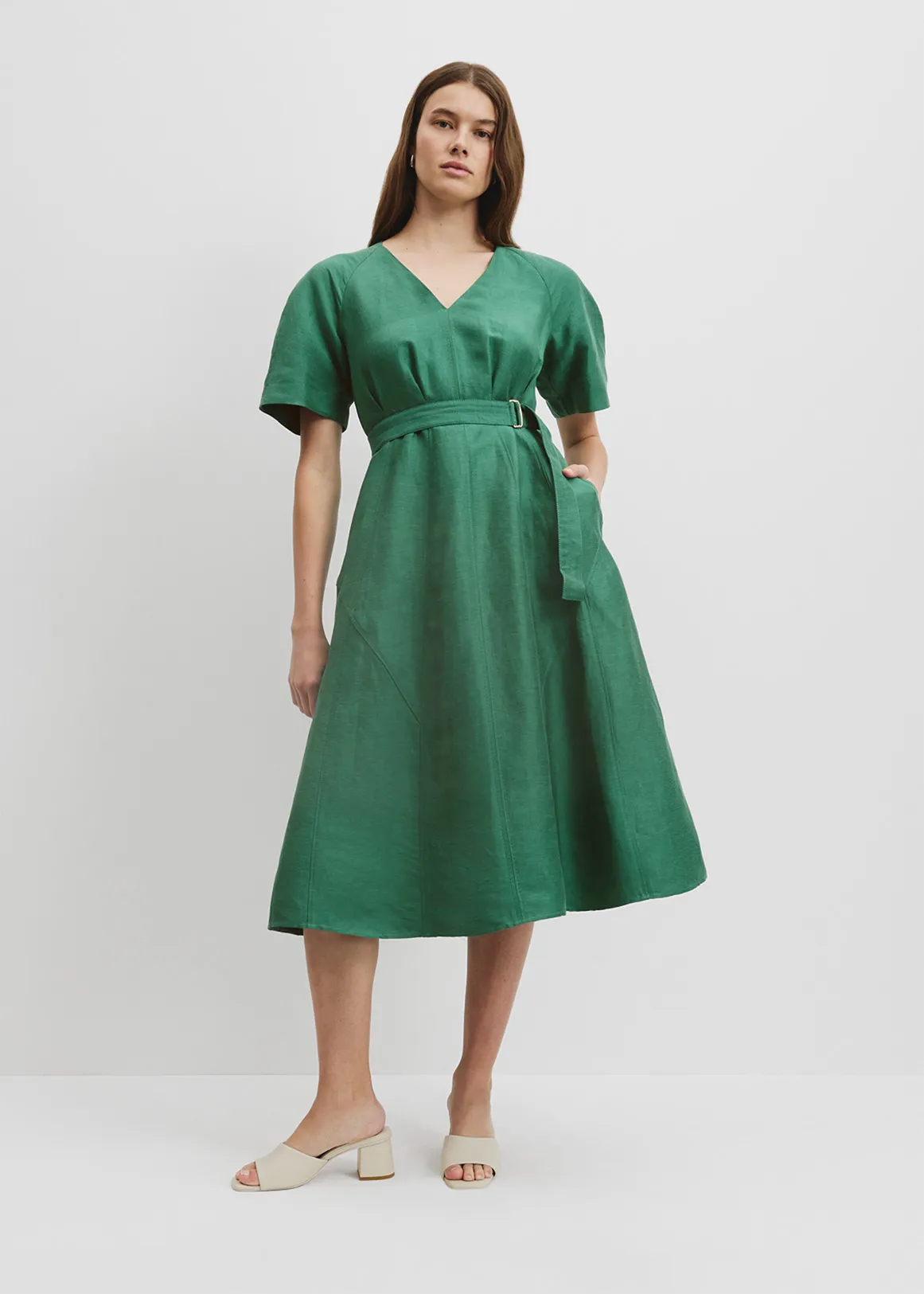 Panelled Midi Dress - JUNGLE