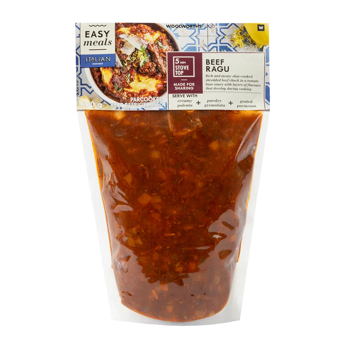 Parcooked Beef Ragu 600 g