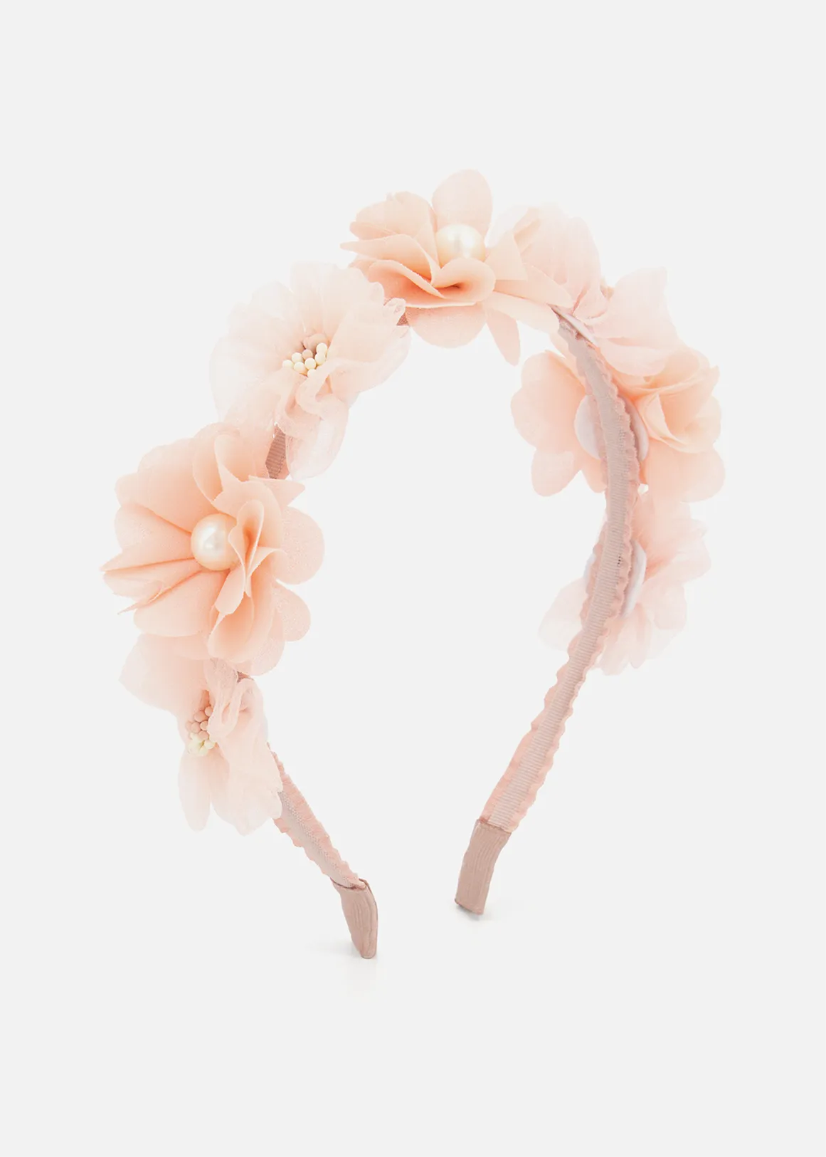 Pearl Flower Alice Band - X PINK
