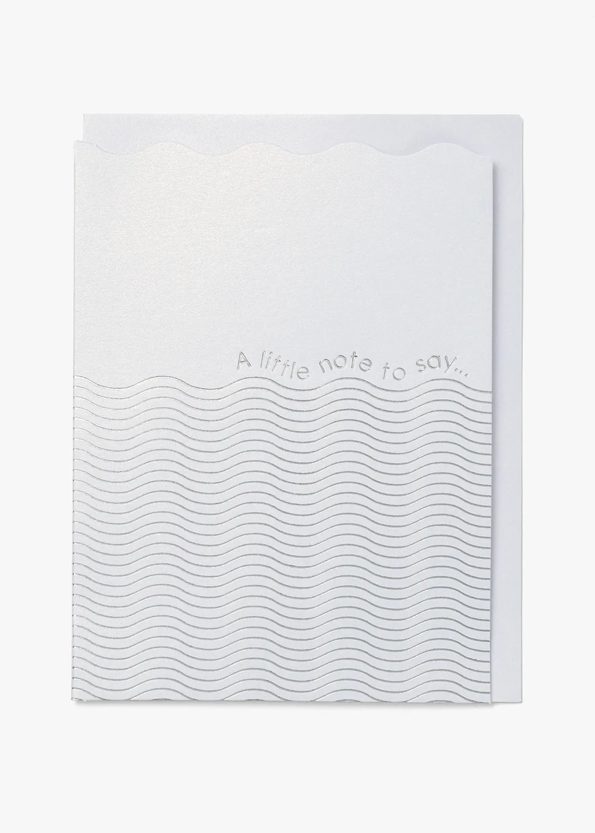 Pearlised A Note To Say Gift Card - SILVER