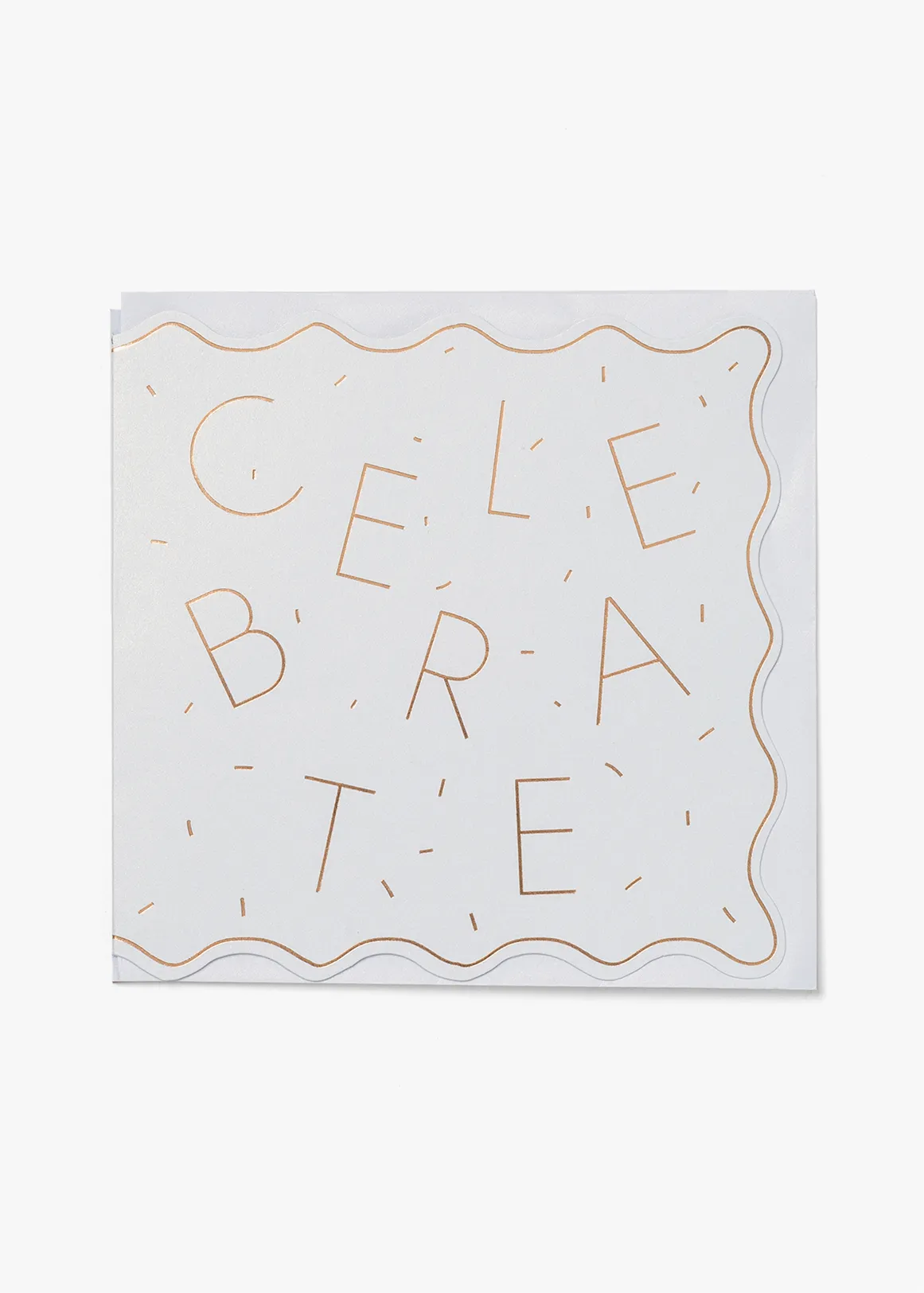 Pearlised Celebrate Square Card - GOLD