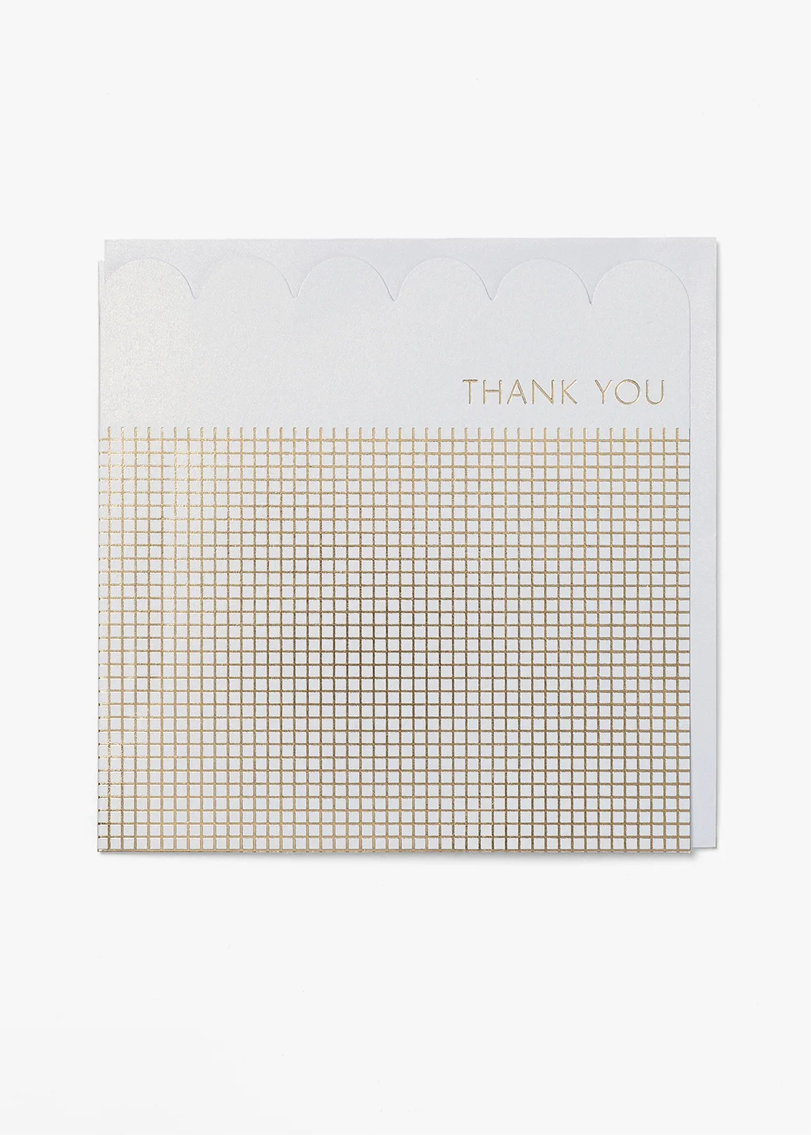 Pearlised Thank You Square Card - GOLD