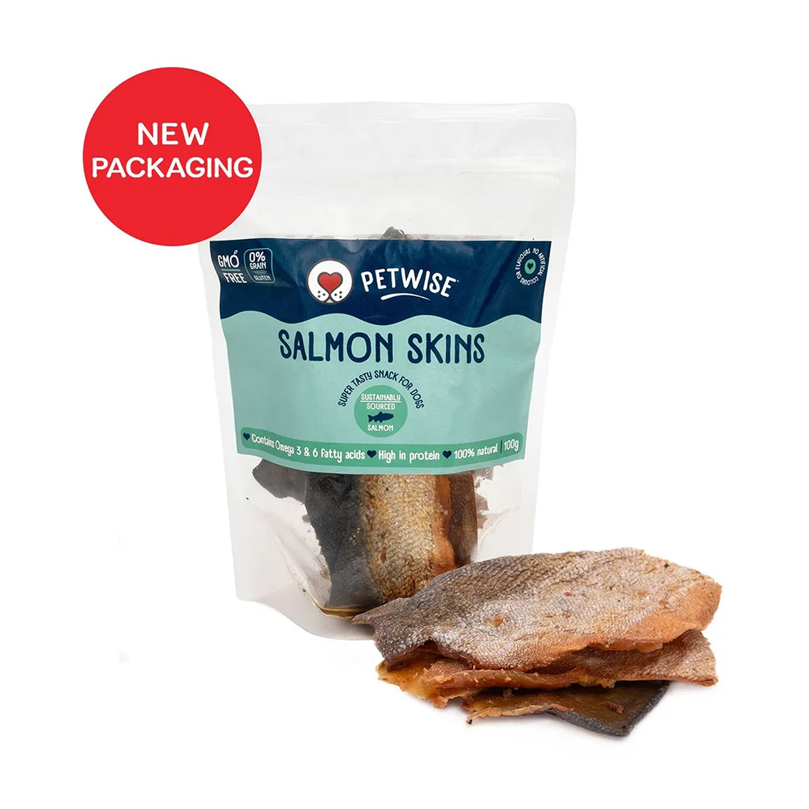 Petwise Salmon Skins Dog Treats 100 g