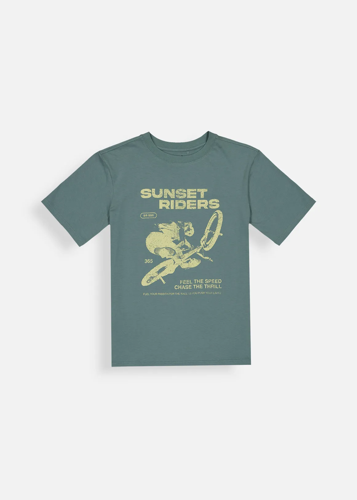 Photo Print Cotton T-shirt - SAGE