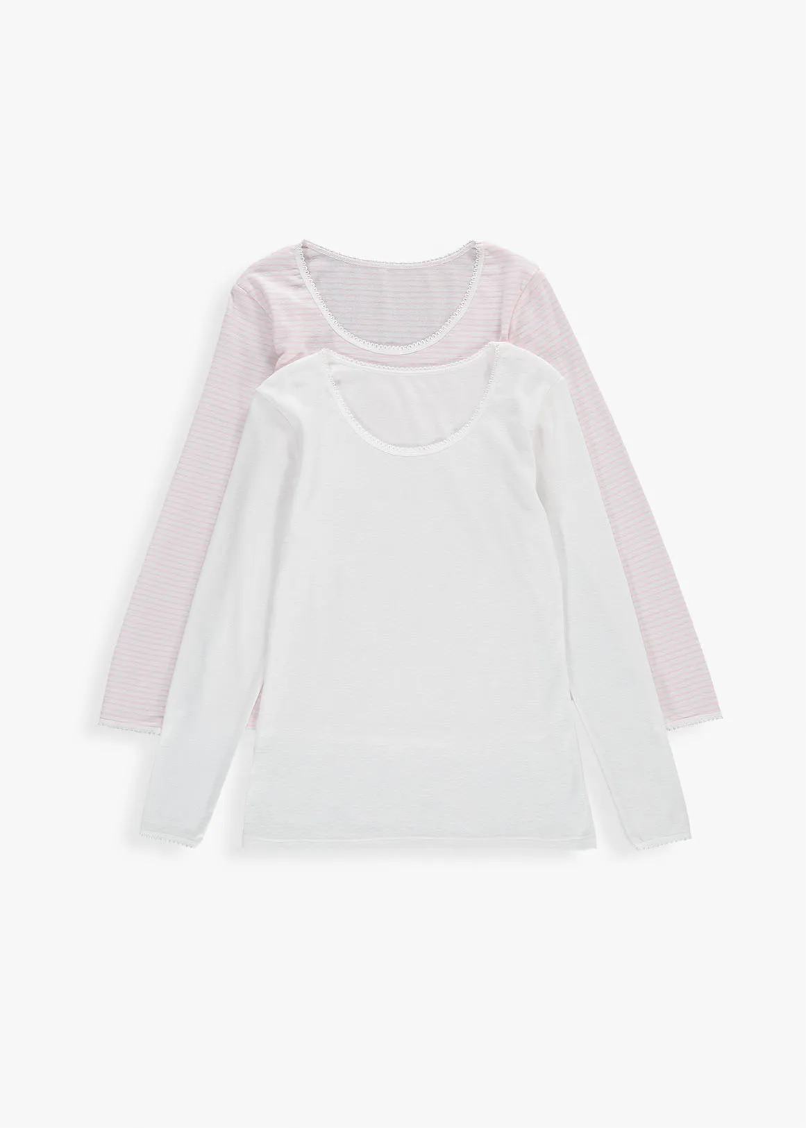 Picot Trim Vests 2 Pack - X PINK