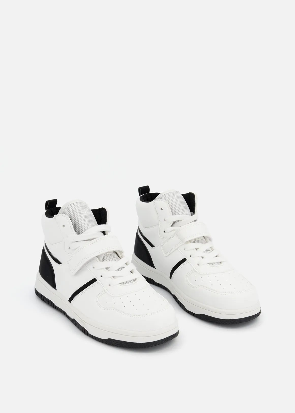 Pin Punch High Top Sneakers  (Size 12-6) Older Boy - X WHITE