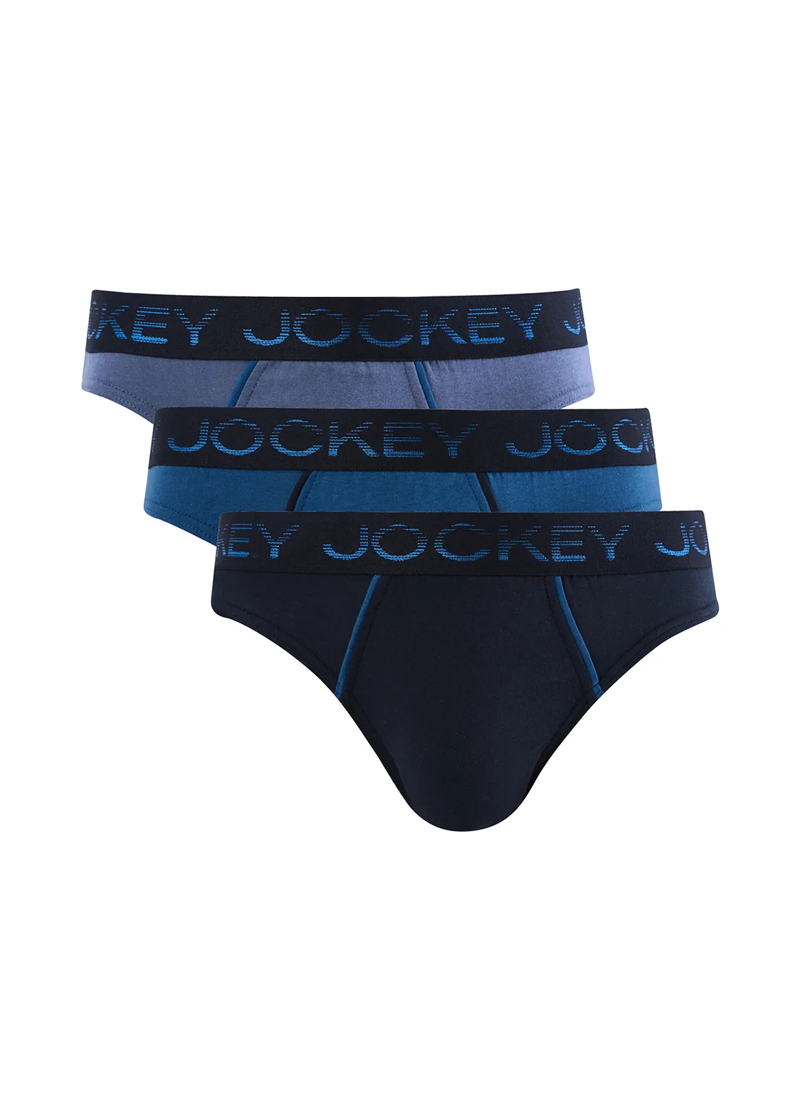 Piped Cotton Briefs 3 Pack - MULTI
