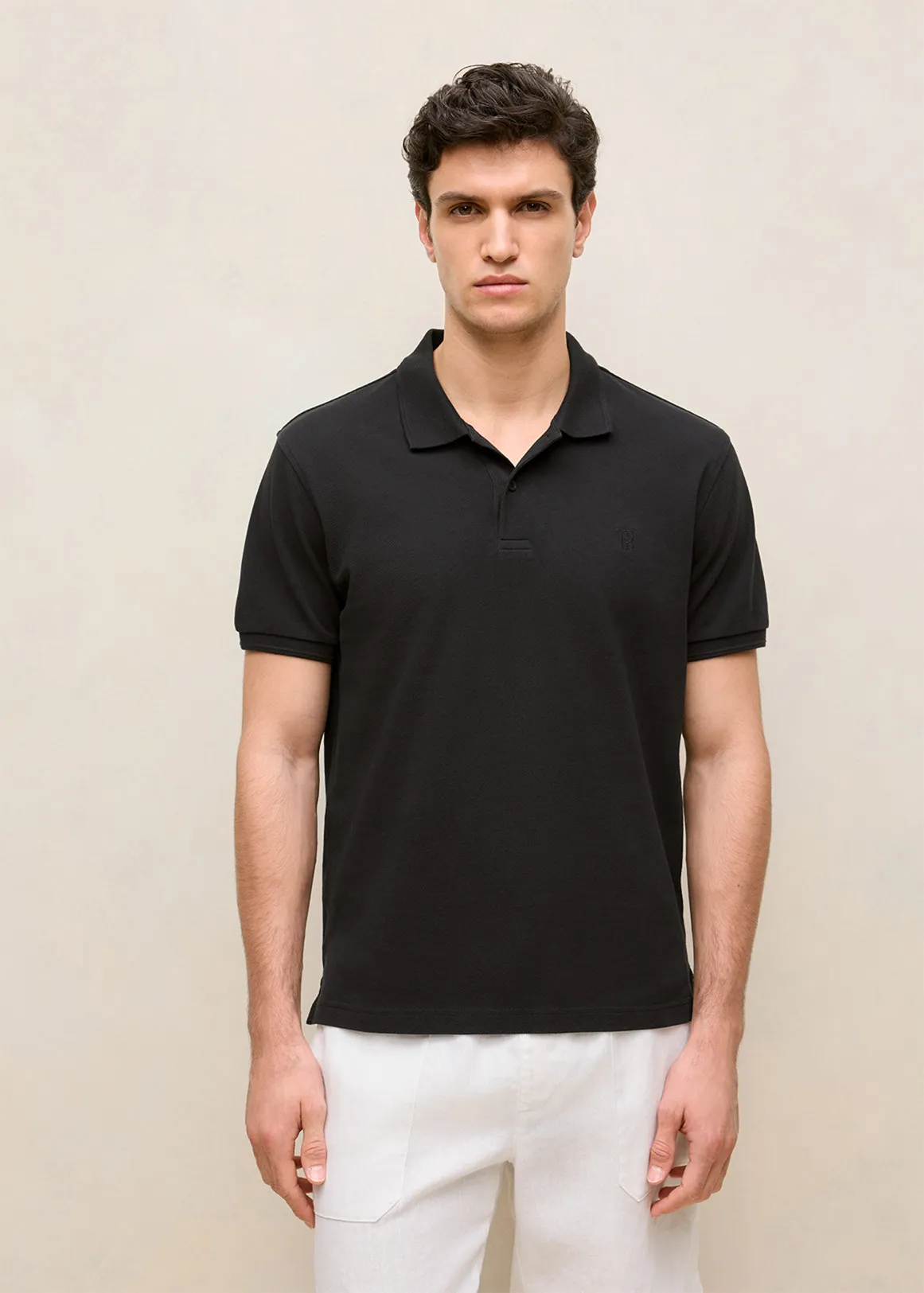 Pique Classic Short Sleeve Polo - BLACK