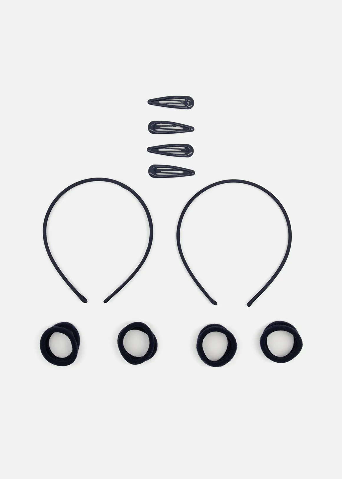Plain Alice Band Set 14 Piece - NAVY