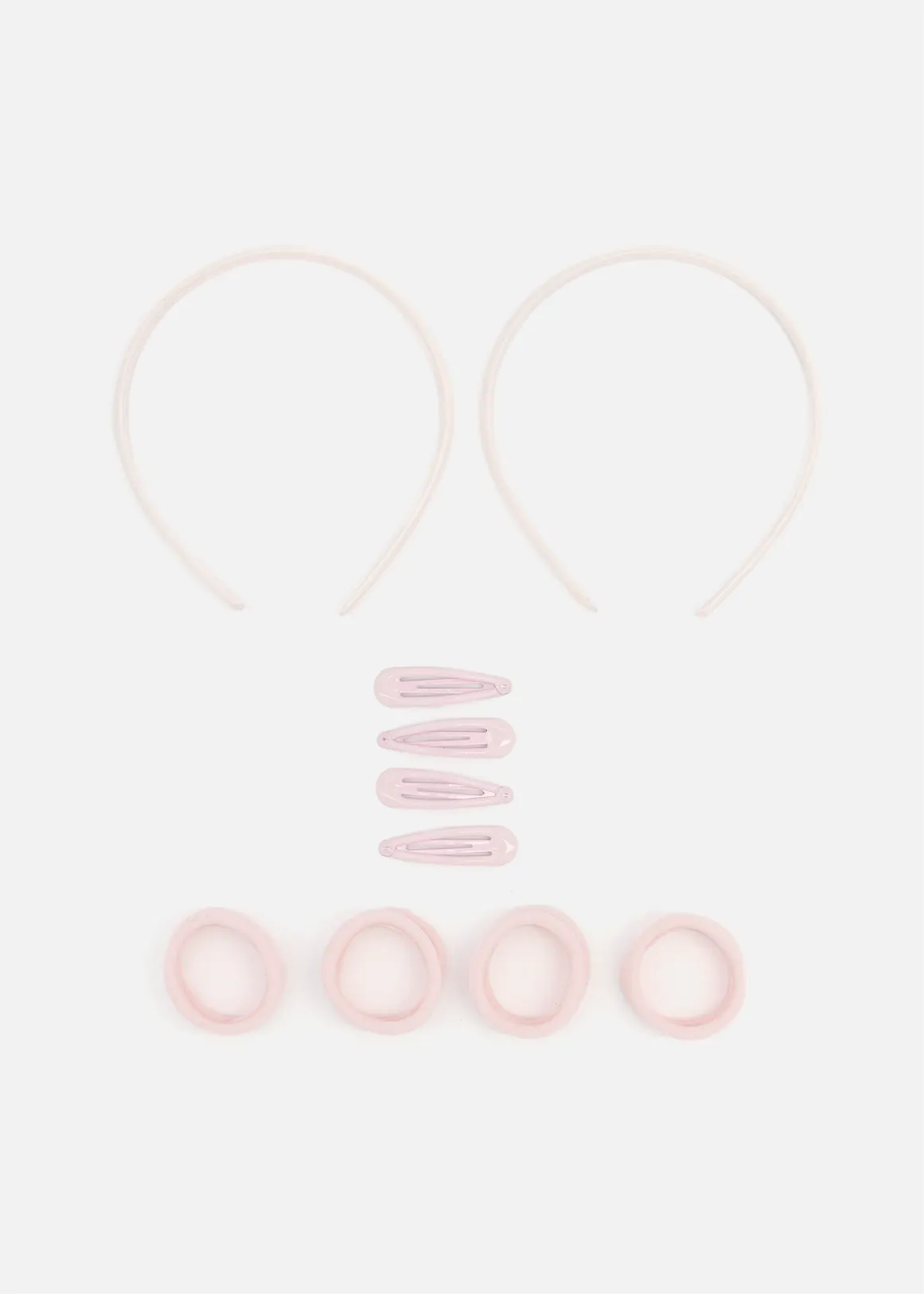 Plain Alice Band Set 14 Piece - PINK