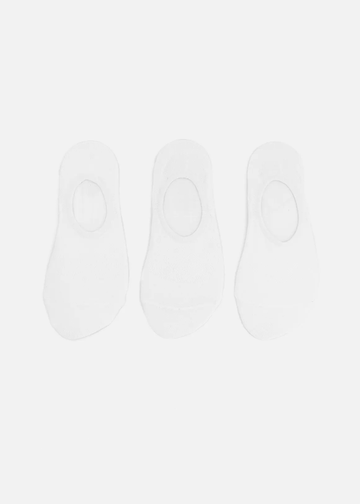 Plain Cotton Rich Secret Socks 3 Pack - WHITE