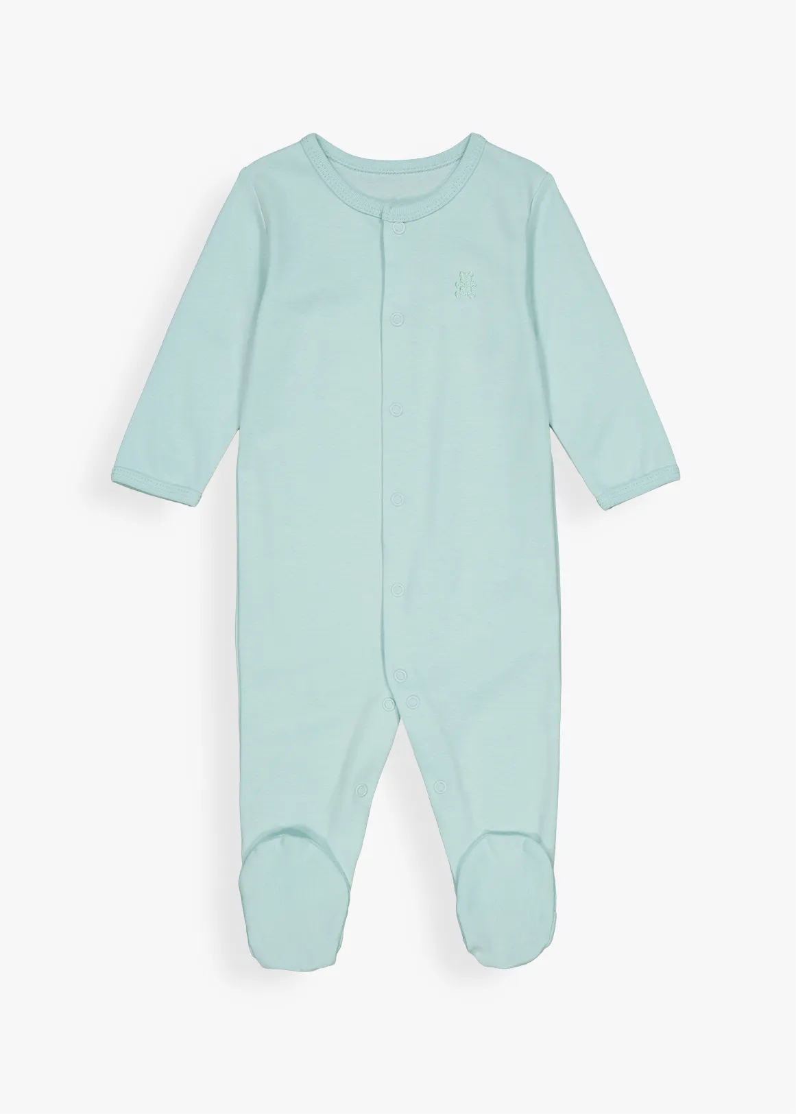 Plain Cotton Sleepsuit - LIGHT BLUE