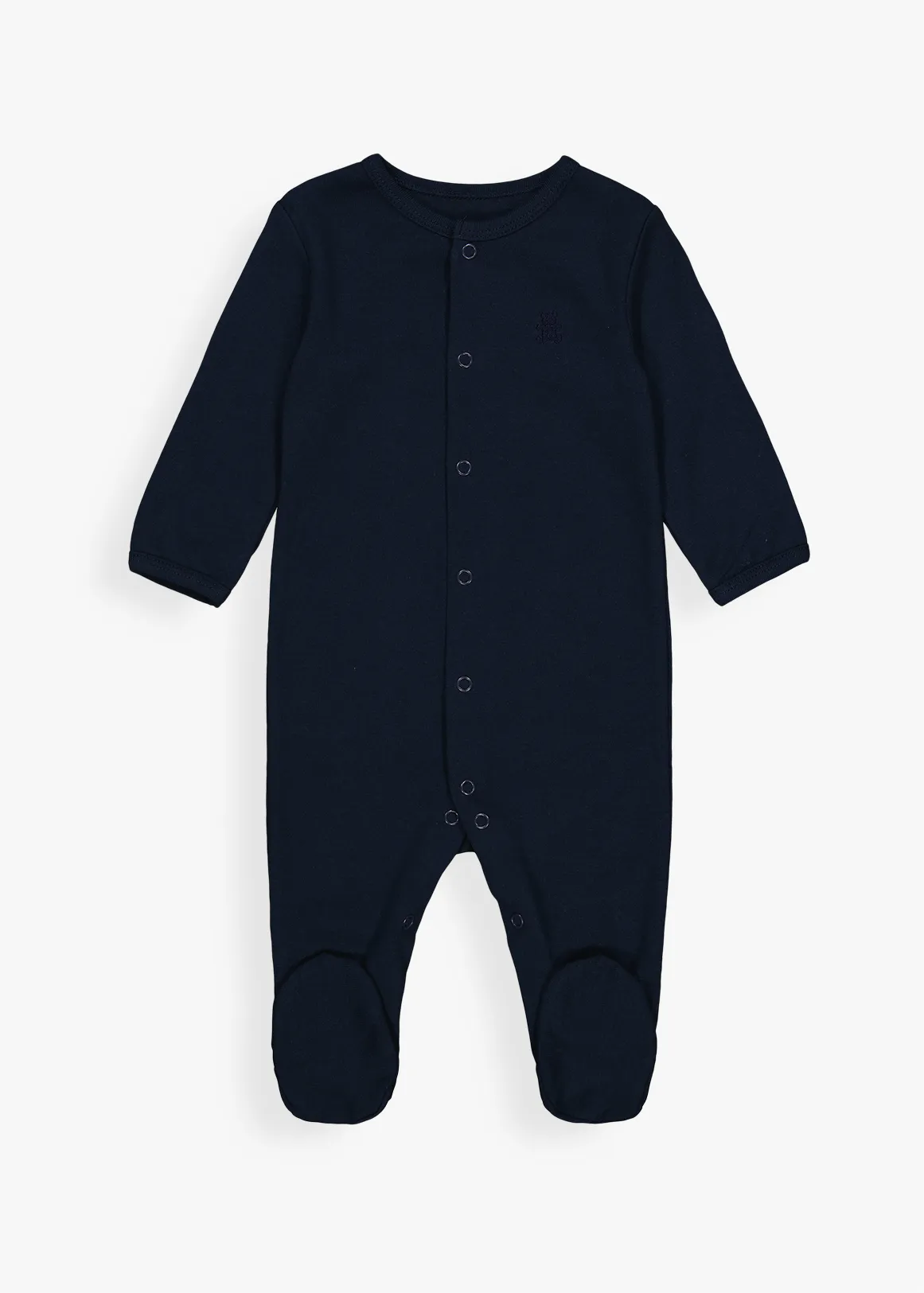 Plain Cotton Sleepsuit - NAVY