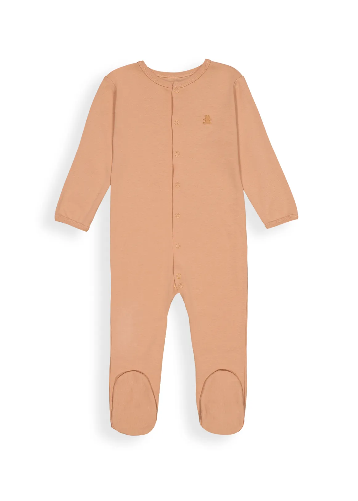 Plain Cotton Sleepsuit - RUST