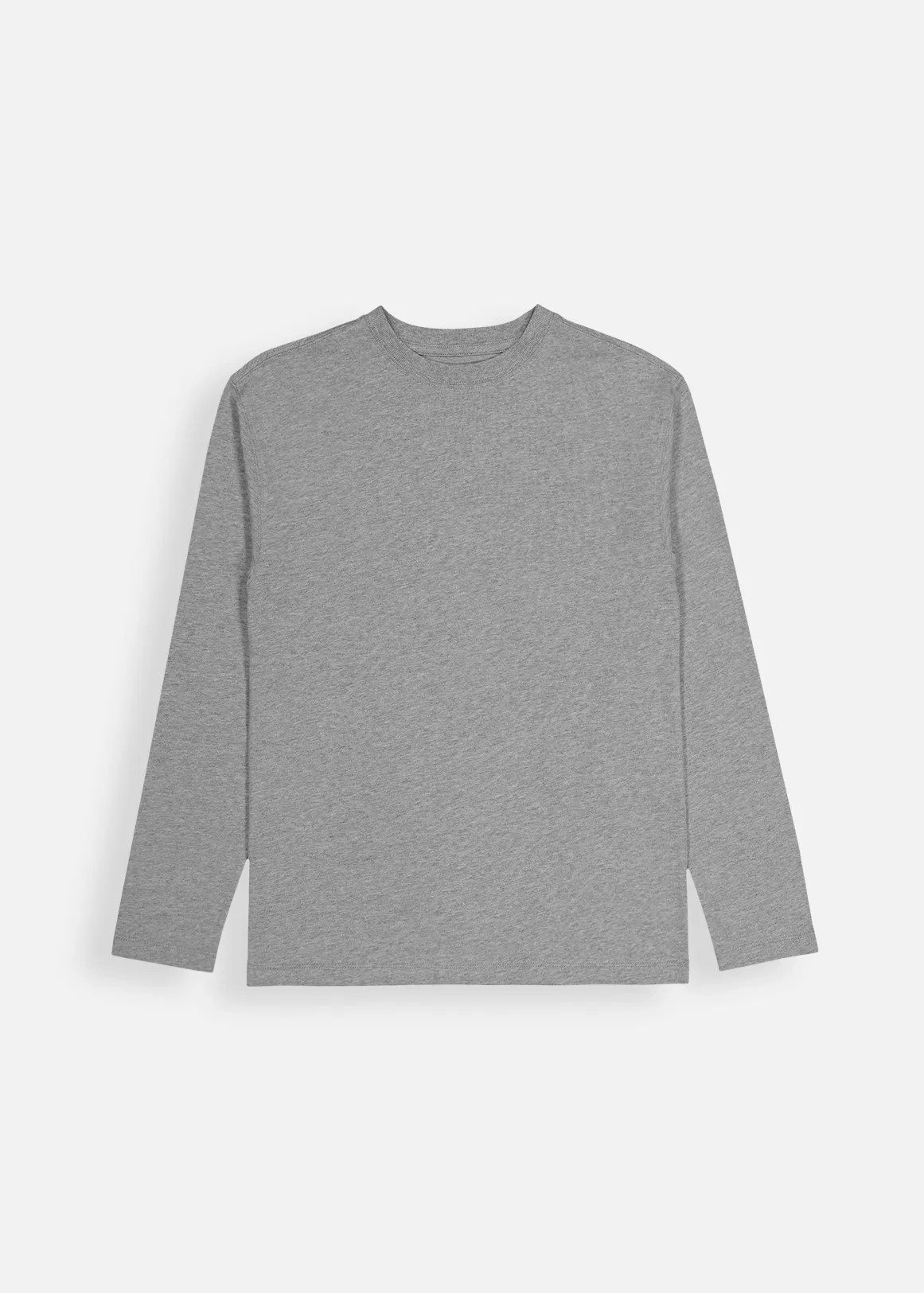 Plain Cotton T-shirt - GREY MELANGE