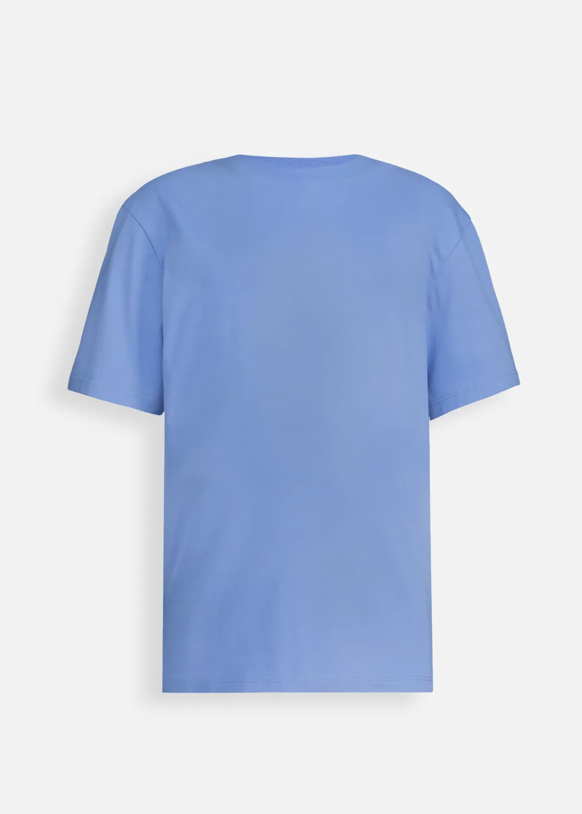 Plain Cotton T-shirt - MEDIUM BLUE
