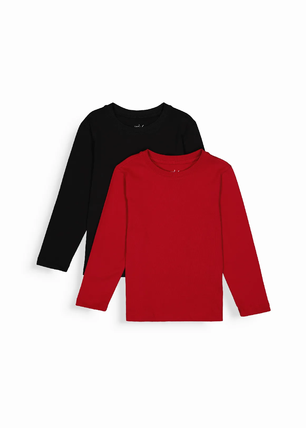 Plain Cotton T-shirts 2 Pack - X BLACK