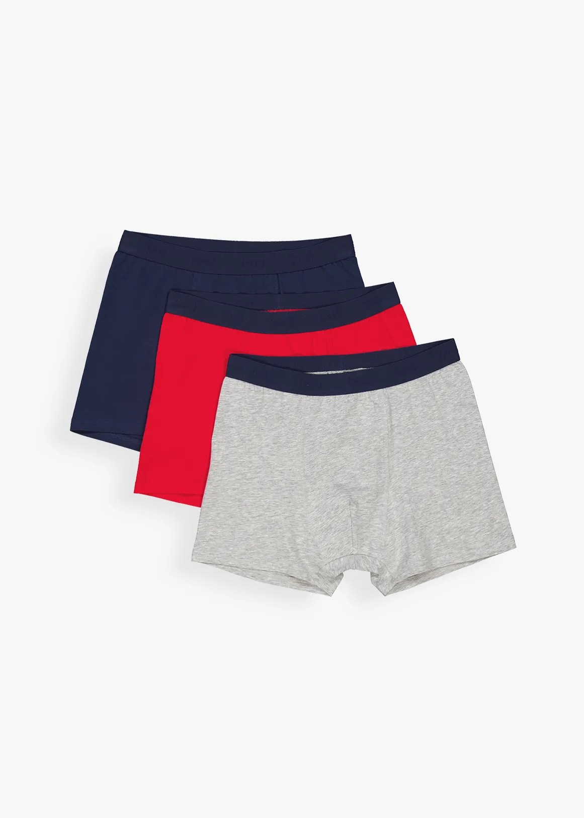 Plain Cotton Trunks 3 Pack - X RED