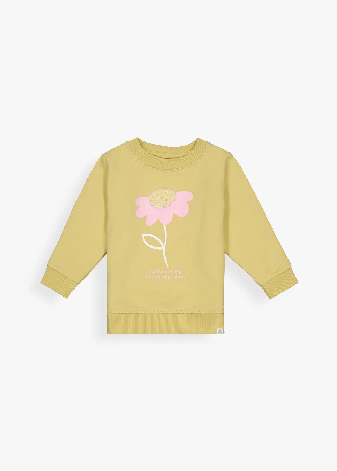 Plain Fleece Sweatshirt - YELLOW