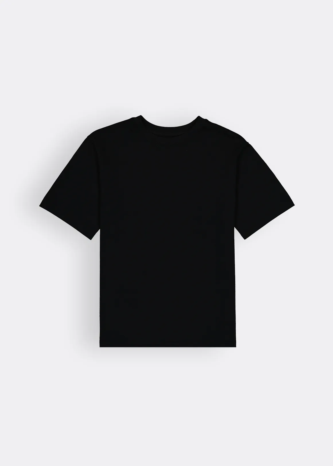Plain Heavyweight Cotton T-shirt - BLACK