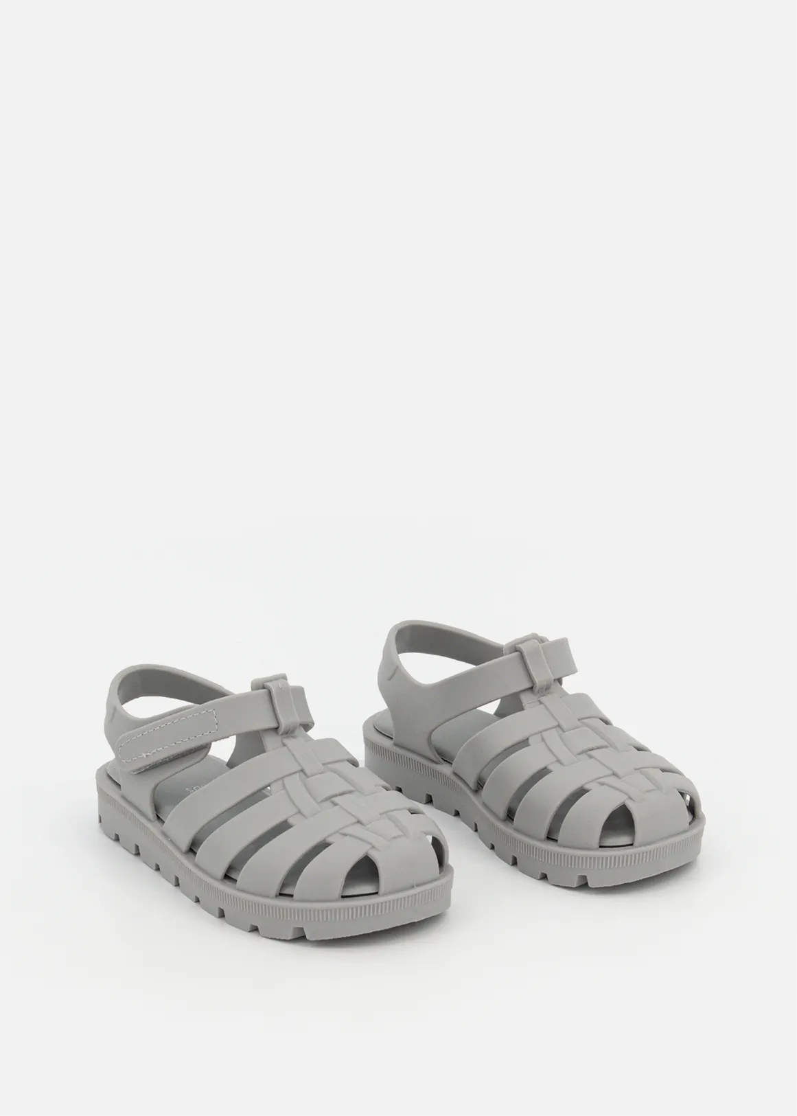 Plain Jelly Sandals Size 5-13) Younger Boy - GREY