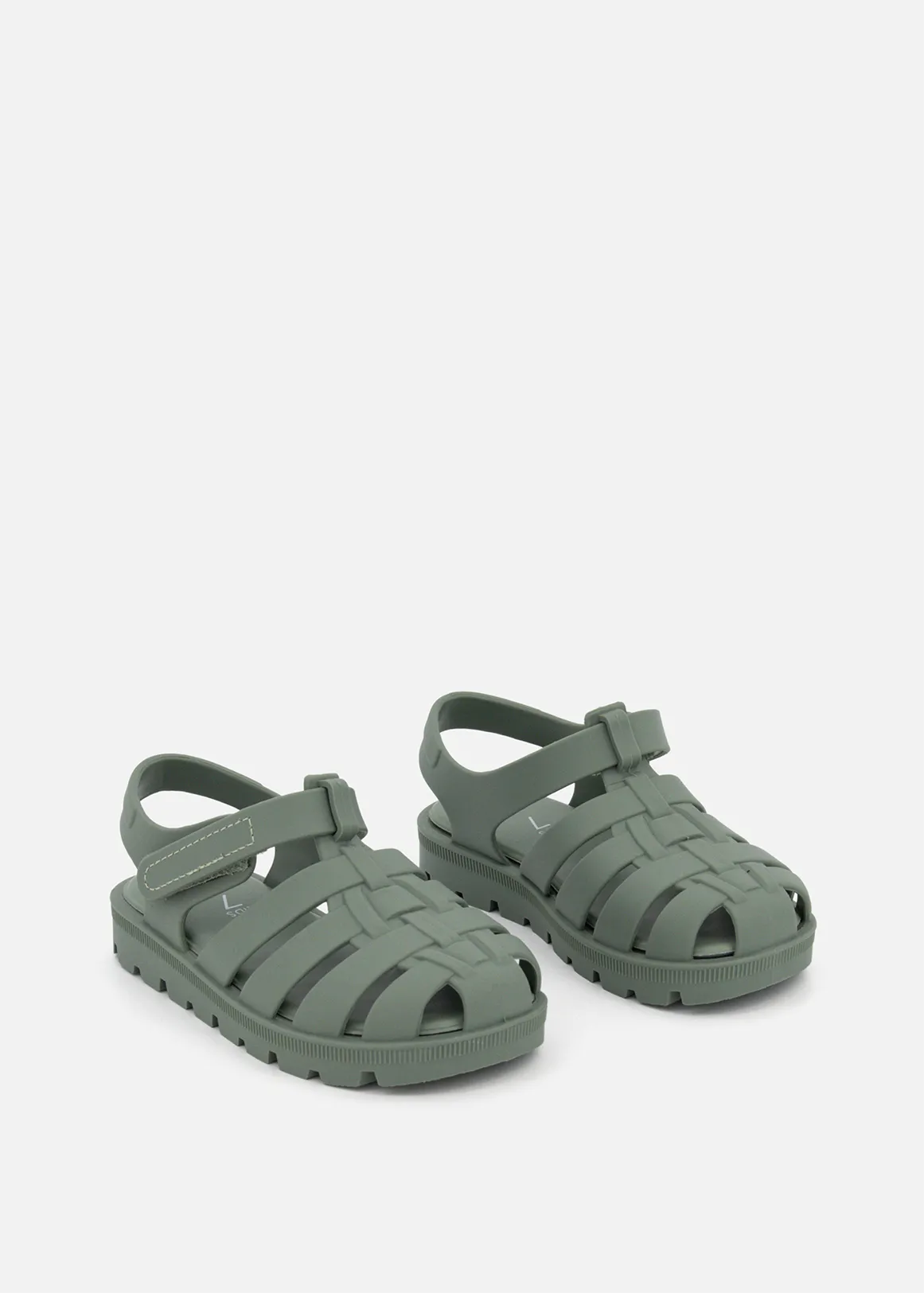 Plain Jelly Sandals Size 5-13) Younger Boy - KHAKI