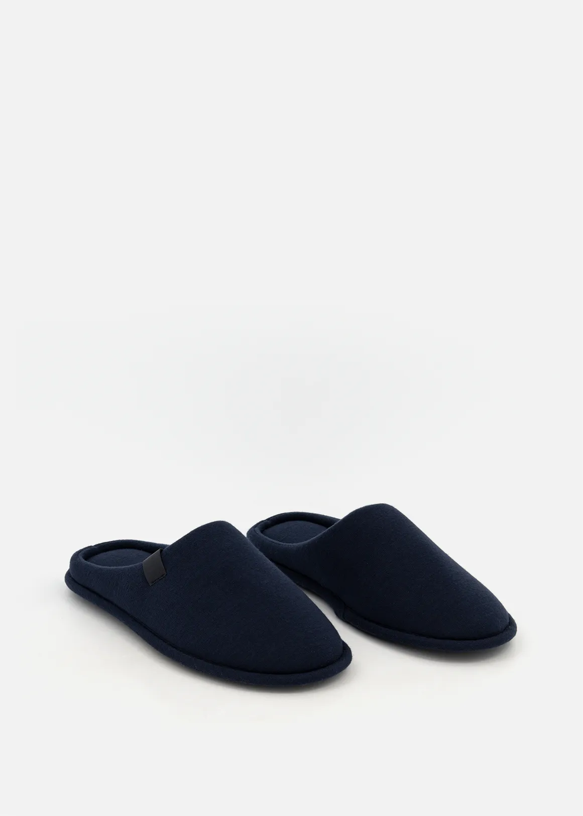 Plain Mule Slippers - NAVY
