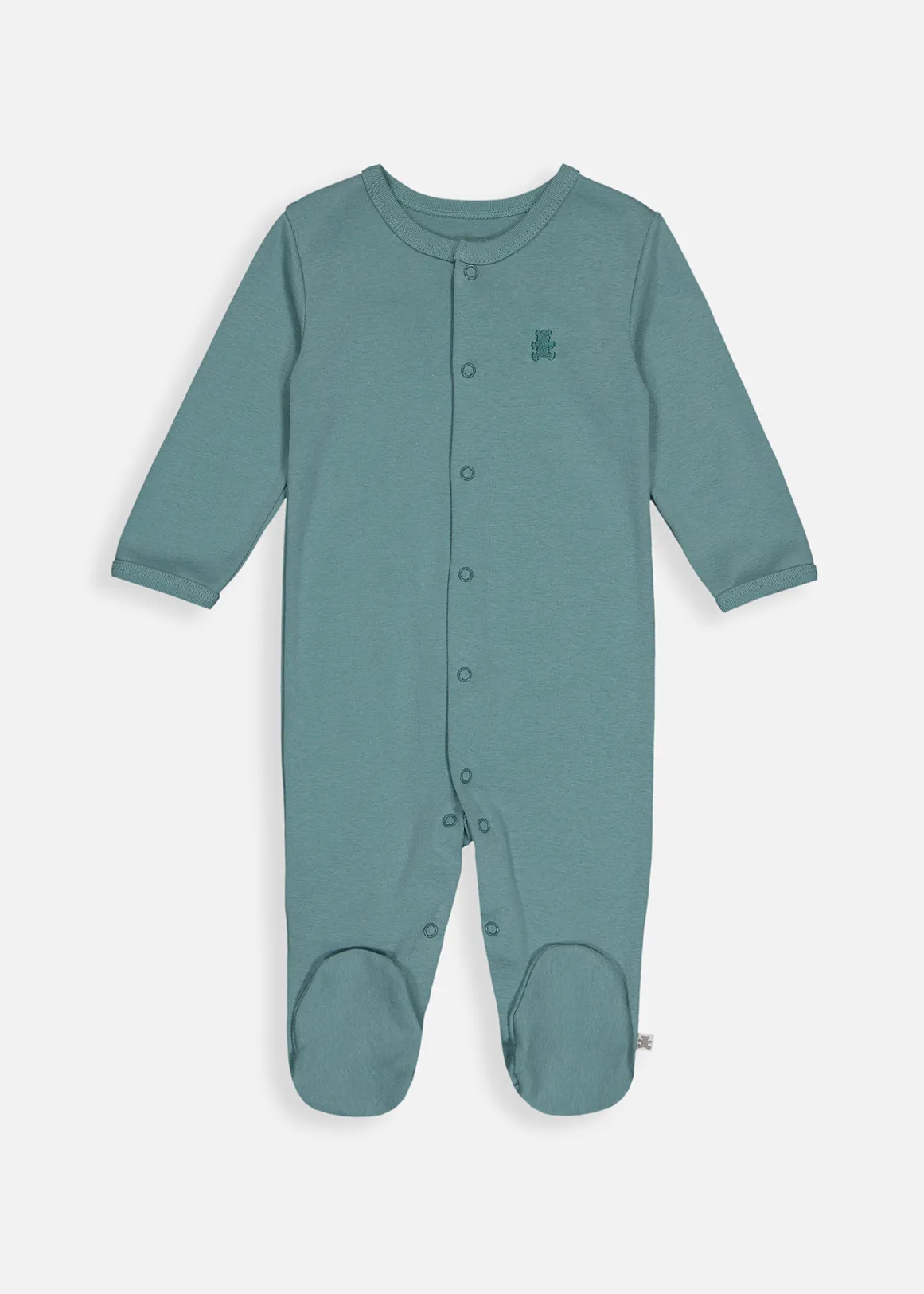 Plain Organic Cotton Sleepsuit - TEAL