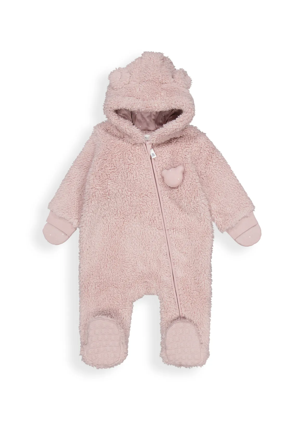 Plain Sherpa Jumpsuit - DARK LILAC