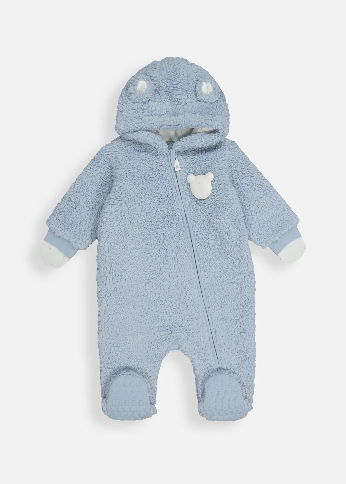 Plain Sherpa Jumpsuit - MEDIUM BLUE