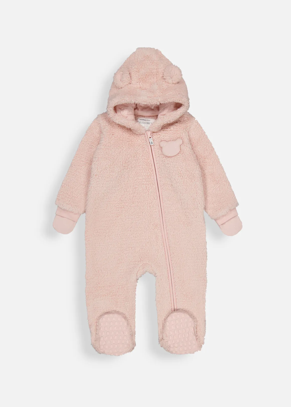 Plain Sherpa Jumpsuit - PINK