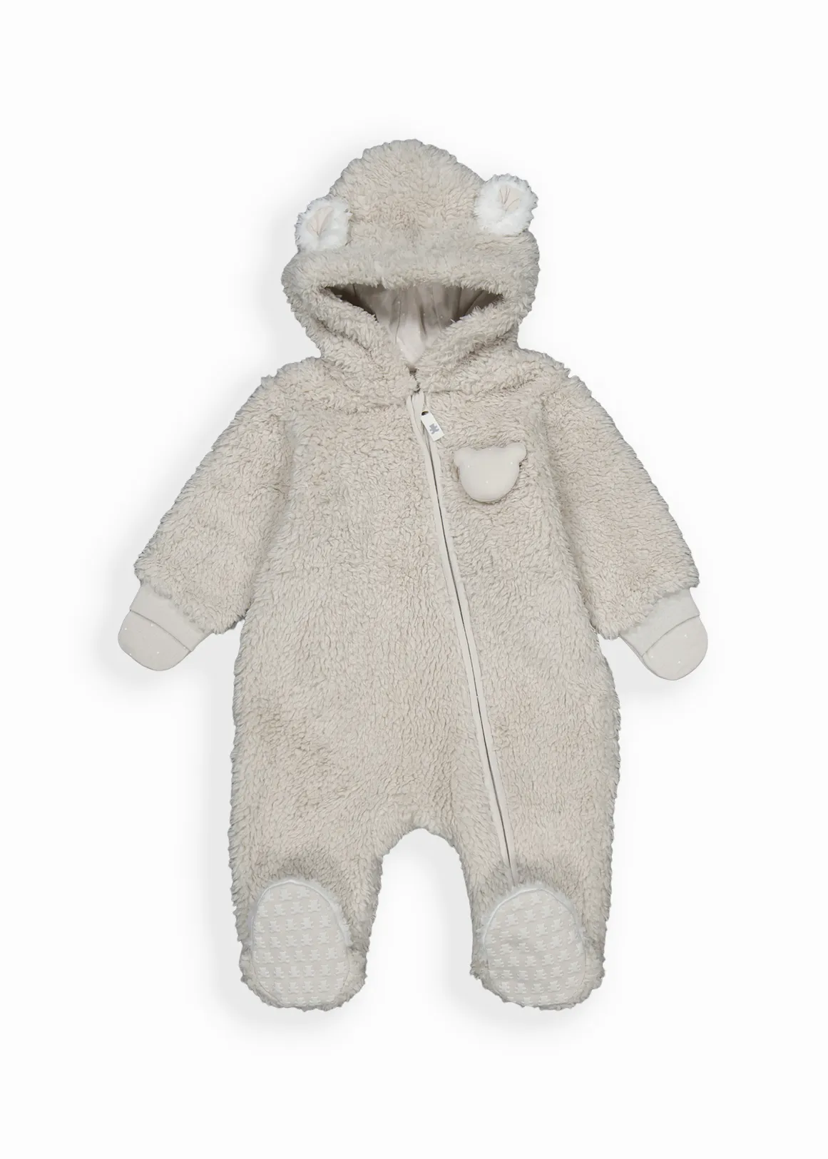 Plain Sherpa Jumpsuit - TAUPE