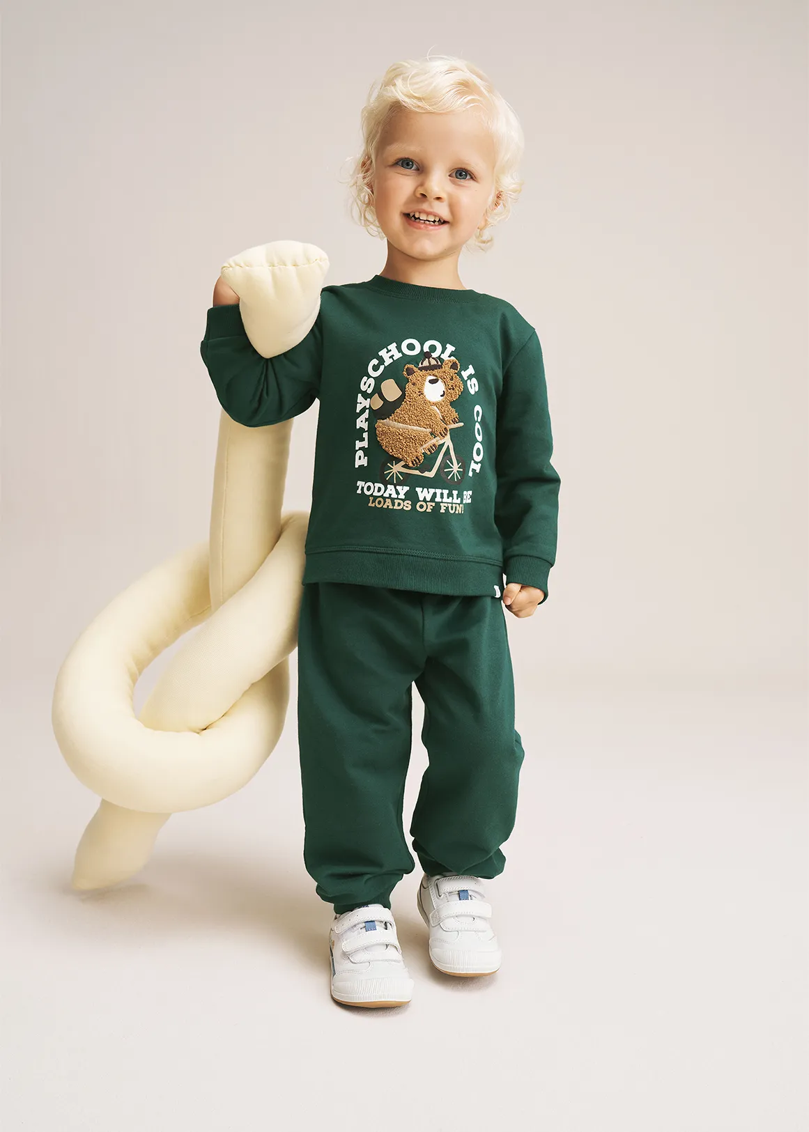Plain Sweatshirt - DARK GREEN