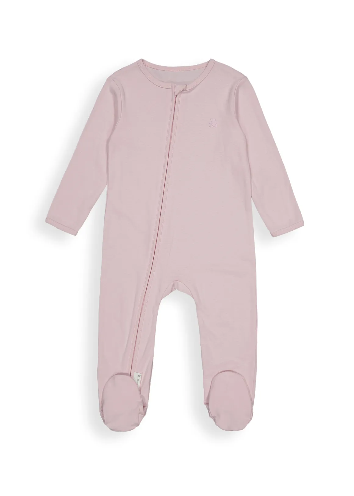 Plain Zip Cotton Sleepsuit - LIGHT LILAC