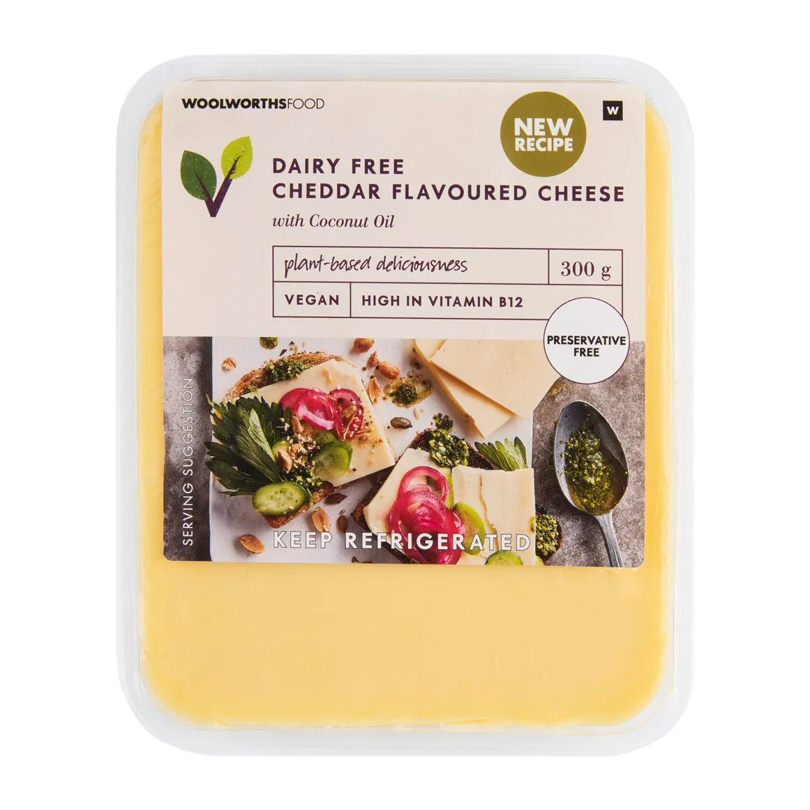 Plant Powered™ Dairy Free Cheddar Flavoured Cheese 350 g